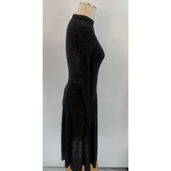 Women’s Euc Black Lace Dress Size Xs Party Dress Winter High Neck - Picture 2 of 3